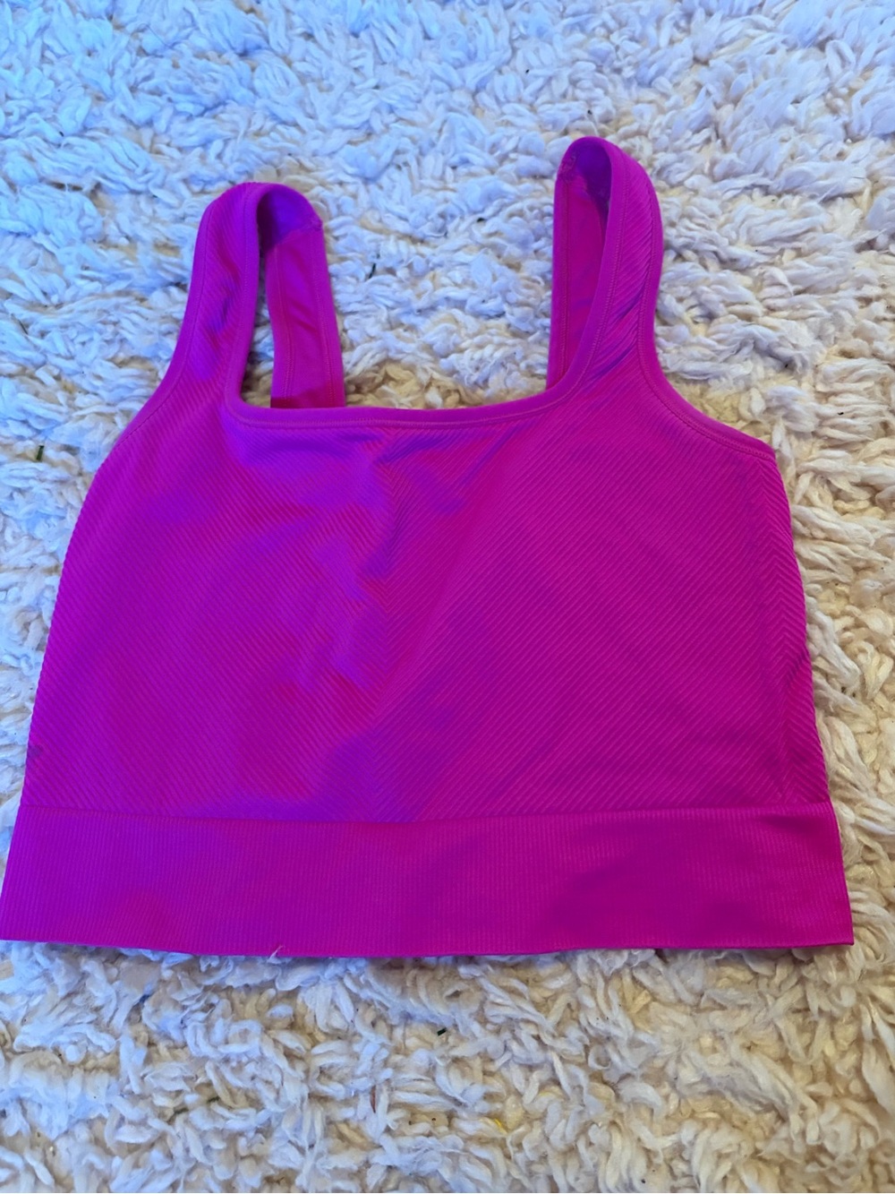 all in motion Fuchsia Ribbed Crop Tank